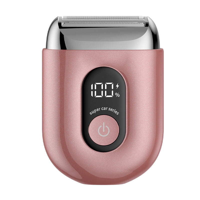 Mini reciprocating double-blade electric shaver - portable travel, full body washable, women's hair removal device