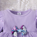 spring/autumn baby girl long-sleeve top & pants two-piece set - casual infant printed pants outfit