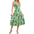 cross-border new women's elegant bowknot cami a-line dress