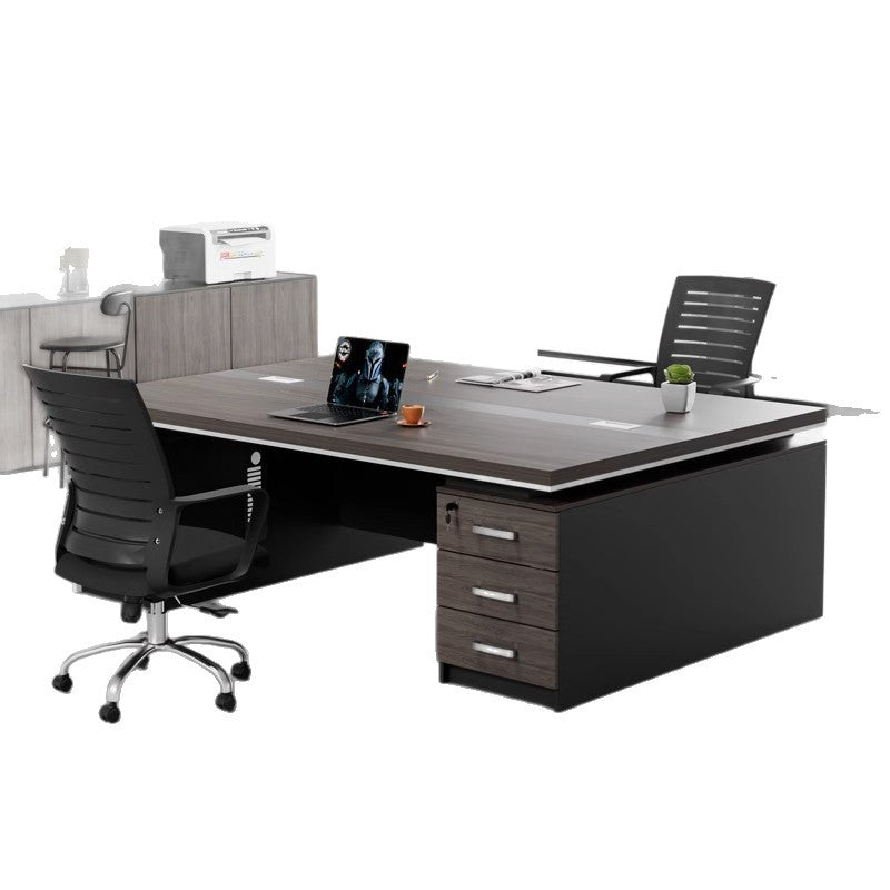 Boss desk and chair set, two-person office desk, integrated financial computer desk, double seater face-to-face manager's office, modern style