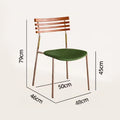 Creative milk tea shop backrest chair - minimalist metal frame upholstered dining chair - retro designer cafe restaurant chair