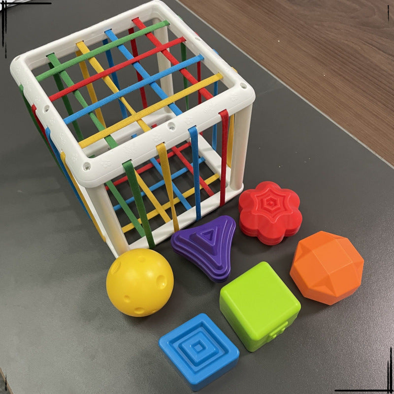 Rainbow Sessele toy shape color cognition hand fine movement training infant early education toy puzzle