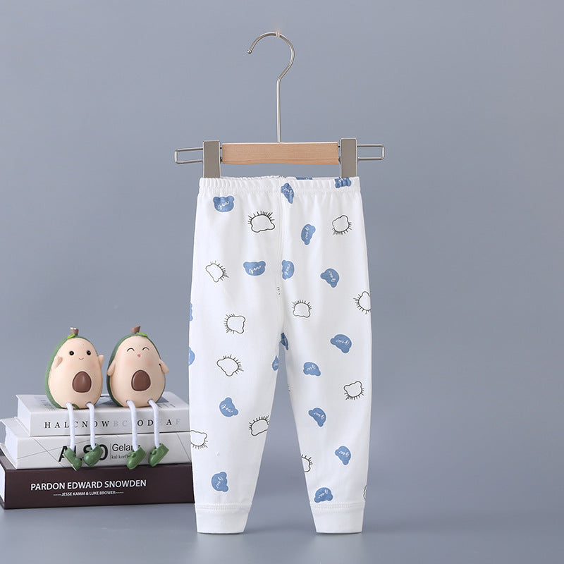 Baby long johns newborn baby pure cotton open crotch pants girl spring & fall thin inner wear single boy bottom pants
