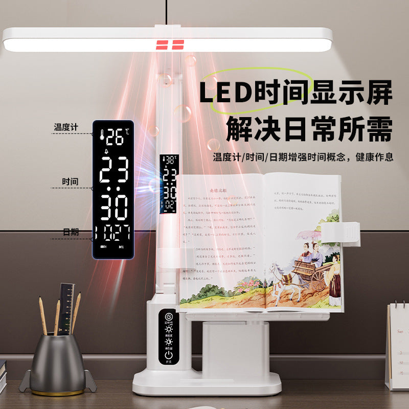 Writing board eye protection study clock desk lamp led college student dormitory kids eye protection bookshelf reading lamp