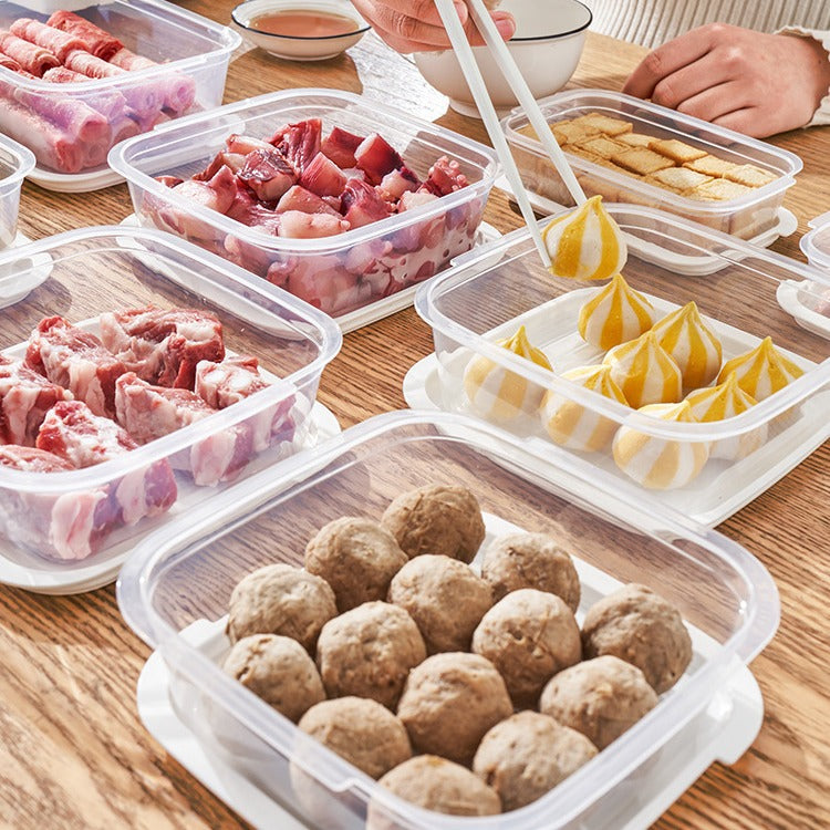 Refrigerator storage box Sealed fresh-keeping box Food grade freezer special meat frozen meat box Fruit food packing box