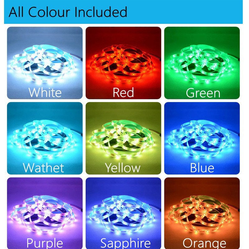 Cross-border smart bluetooth LED light strip bar indoor home living room lighting rgb light strip set LED soft light strip