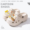 2025 new women's platform clogs: height-boosting, non-slip, odor-resistant, closed-toe sandals and slippers for summer outdoor wear
