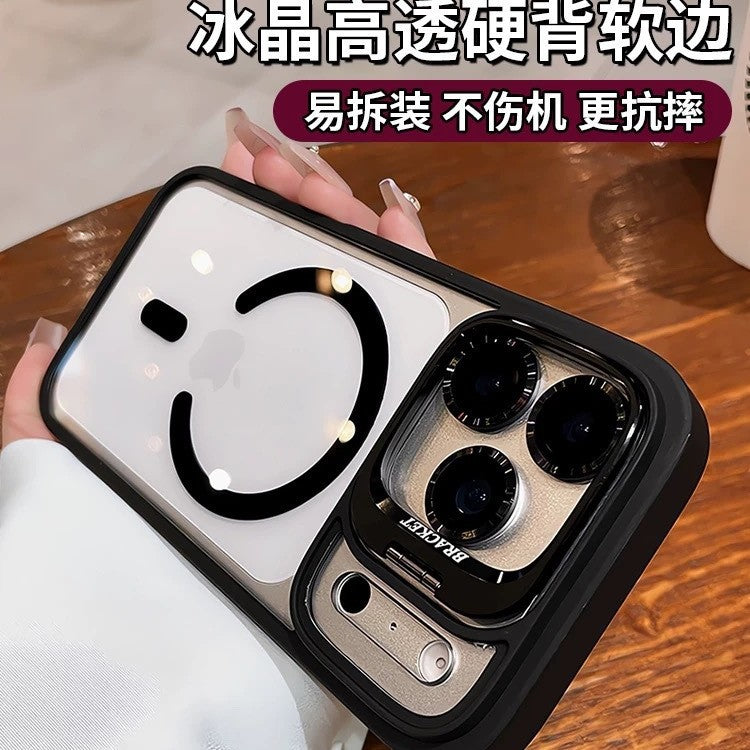 Suitable for apple 17 mobile phone case 16 magnetic u1 holder with lens film iphone14promaxpc protective case 11