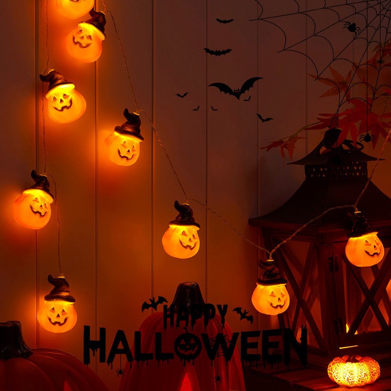 Halloween decorations pumpkin usb lights string lights lanterns led small battery holiday flash ambient lights with arrangement