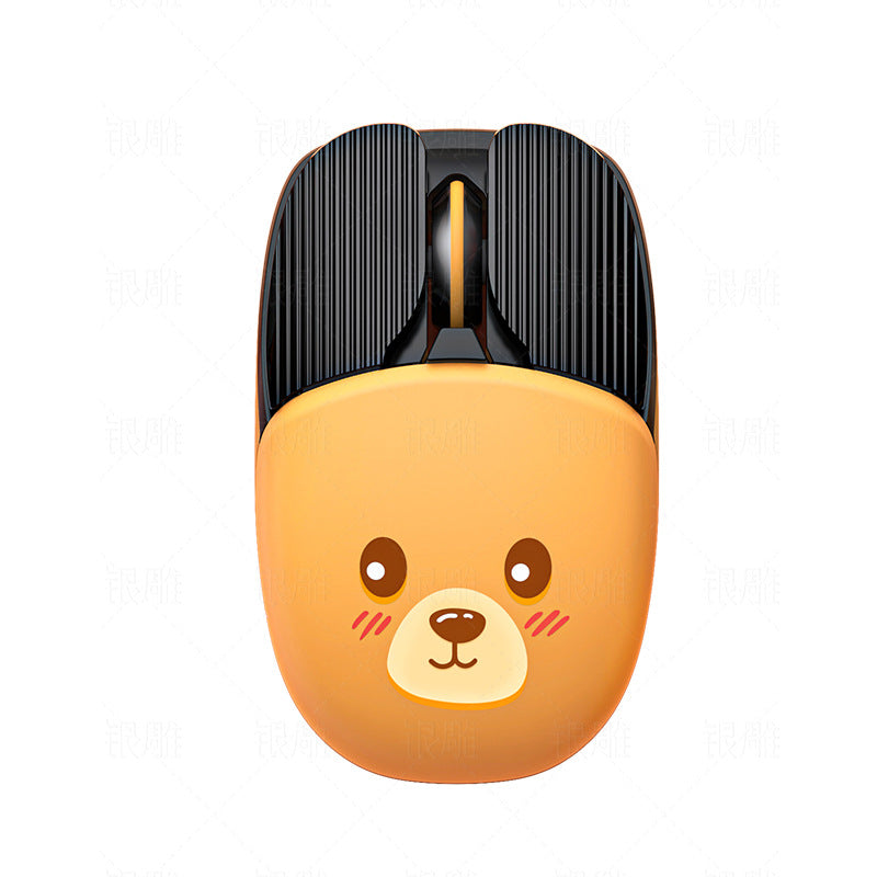 Silver carved a10 cartoon rechargeable wireless mouse - creative bluetooth office gaming mini silent computer accessory - private mold