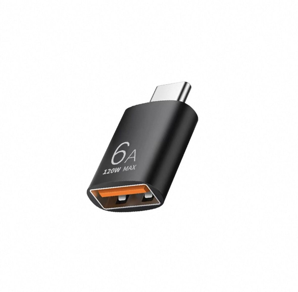 Type-c female to usb 2.0 adapter, car charger pd data cable, 6a charging, usb converter with otg function