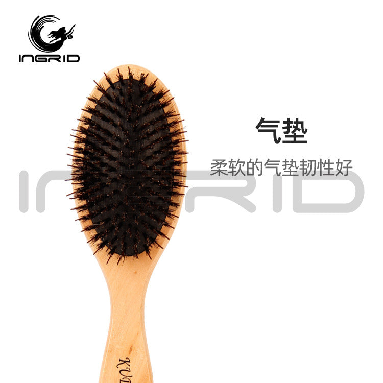 Bristle Health Air Cushion Comb Compact Portable Fluffy Meridian Comb Massage Airbag Wooden Comb with Hand Gift Box