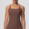 Sexy u-neck racerback sports bra, cloud-feel quick-dry, anti-chafe tank top for running and fitness