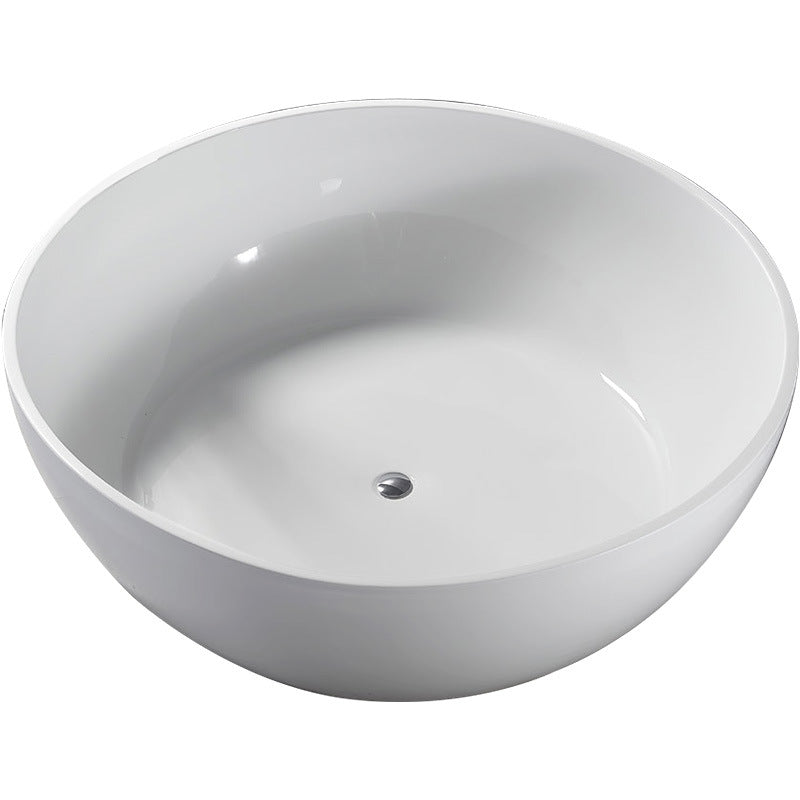 Travel Acrylic Bathtub Freestanding Round Large Capacity Home B & B Hotel Couple Double Bath