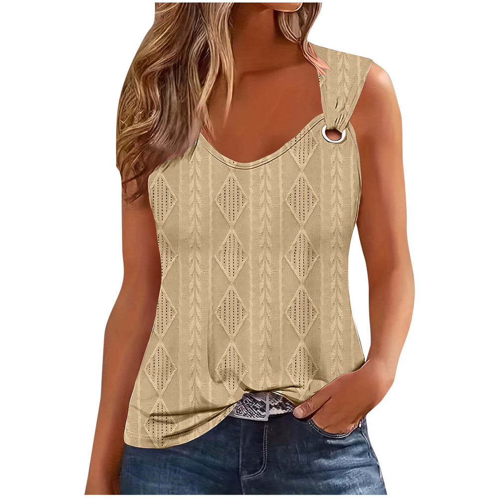 cross-border fashion sexy minimalist women's v-neck sleeveless solid color sweet tank top