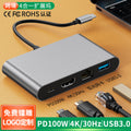 type-c docking station to high-definition 4k30hz network card usb3.0 manufacturer wholesale hub3.0 converter