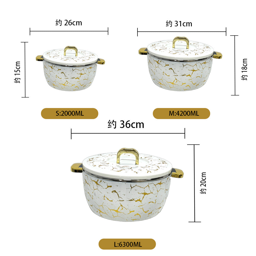3pcs insulated box 2l-3.5l-6.5l foreign trade cross-border export africa food warmer container