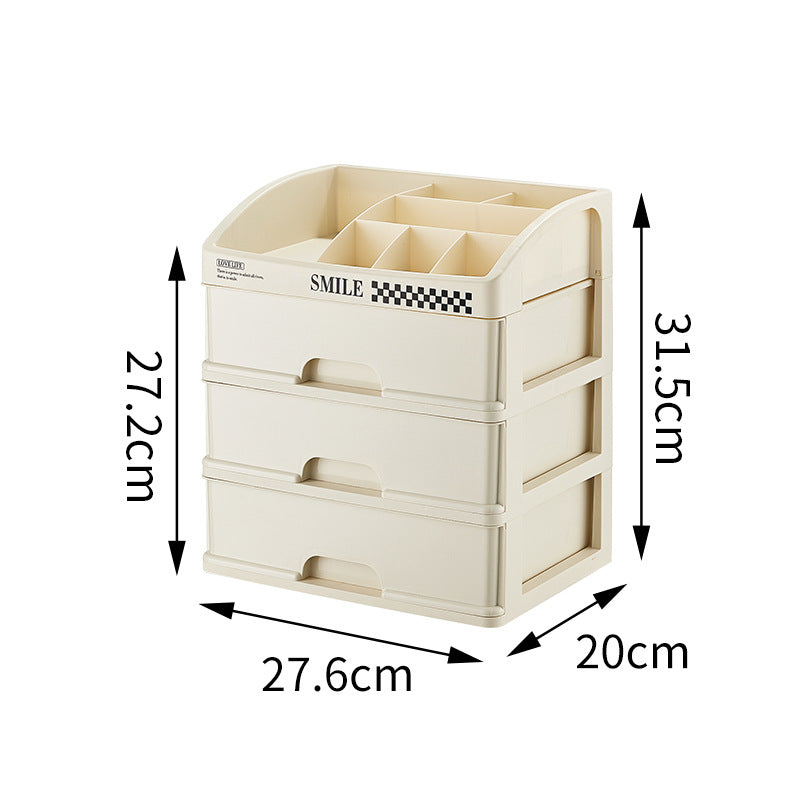 Desktop Cosmetics Storage Box Drawer Dust Mask Lipstick Makeup Brush Box Dresser Storage Shelf Cream Wind