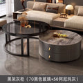 New arrivalaccessible luxury coffee table living room for homecasual modern small apartment classy table round slate popular retractable