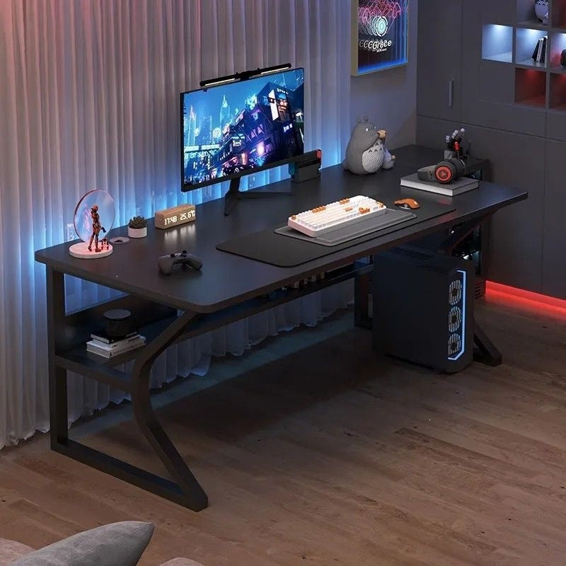 Perforated board e-sports table desktop computer table bedroom for home desk student study desk bookshelf all-in-one table