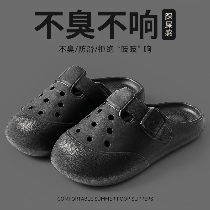 2026new arrival croc shoes women's outwear stomping on shit cartoon popular non-slip beach baotou sandals women's summer