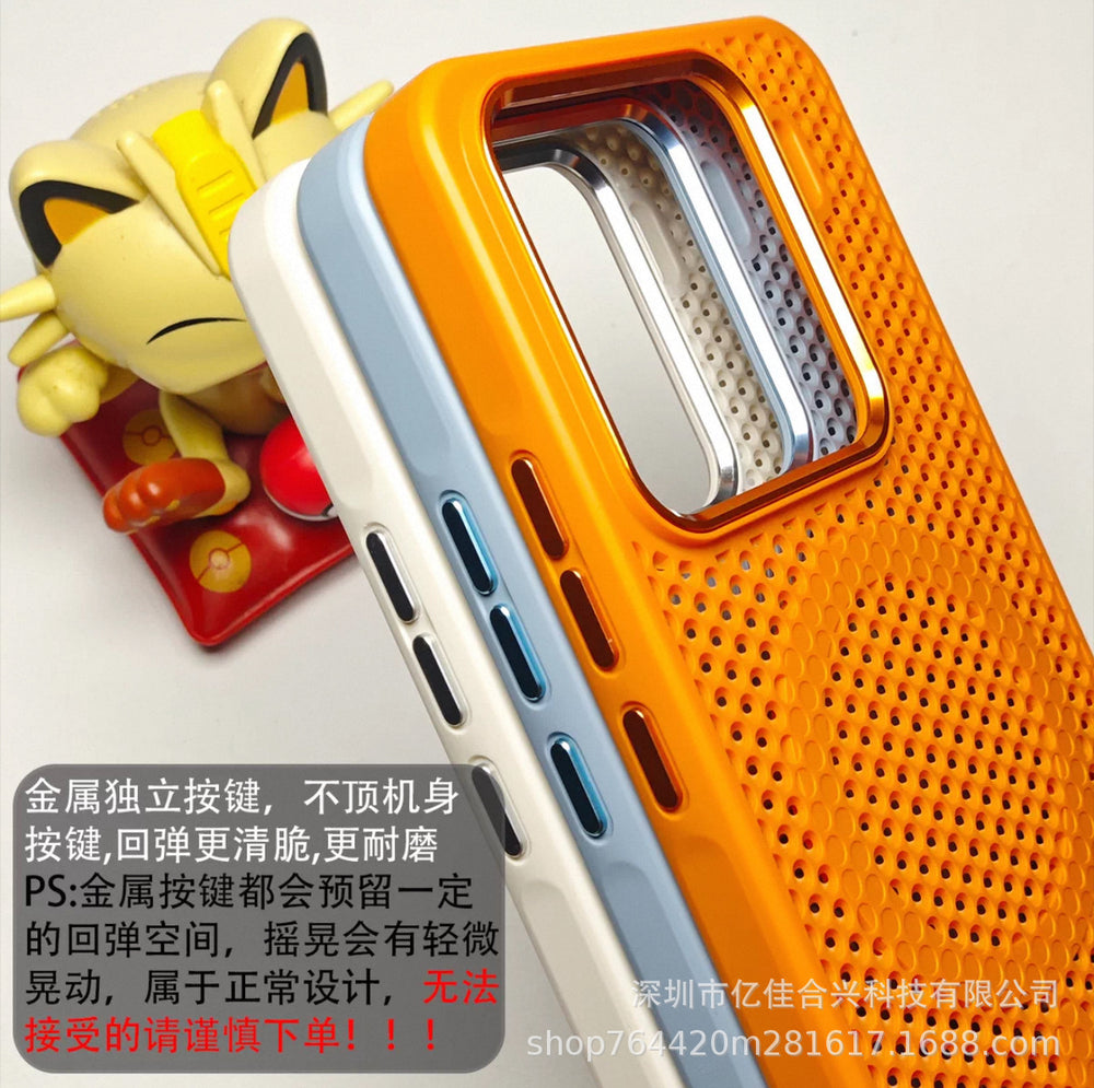 Premium metal lens compatible xiaomi 15 magsafe magnetic honeycomb cooling phone case, redmi k80 drop-proof