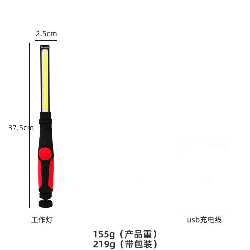 Cross-border magnetic highlight COB work light stepless dimming automotive lighting led hand-held USB charging maintenance light