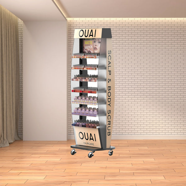 Source Factory 360-degree Rotating Display Cabinet Multi-layer Cosmetics Display Stand Brand Display Cabinet Makeup Display Stand