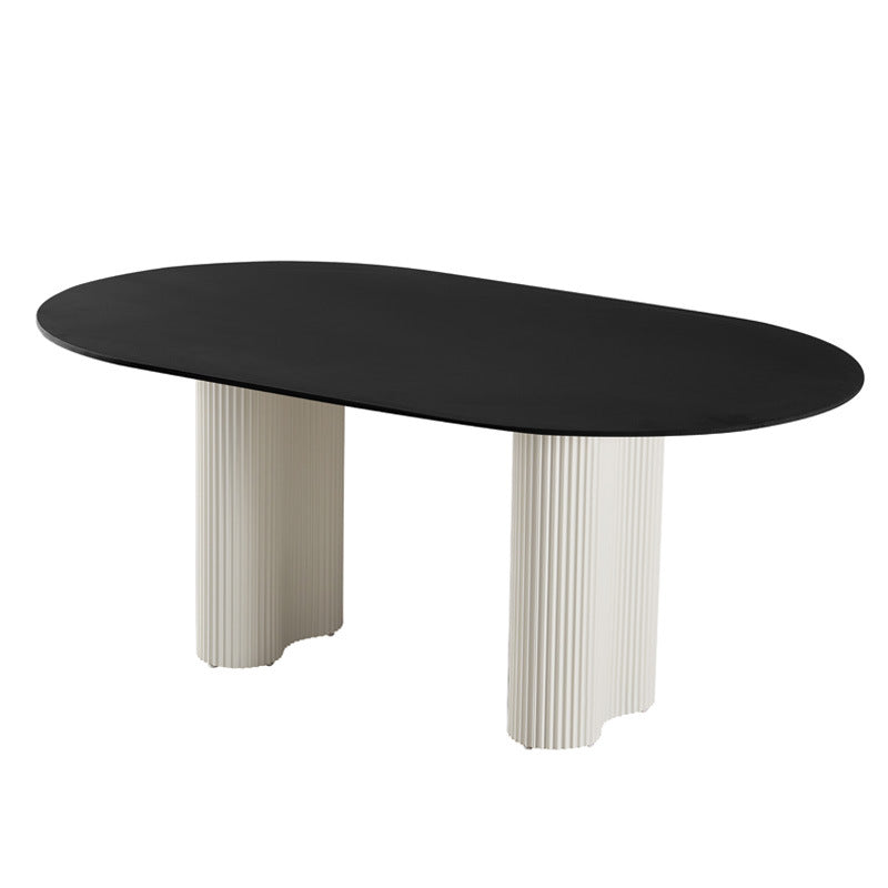 Source factory manufacturer wholesale personalized modern casual slate dining table for home rectangular medieval style new arrival dining table