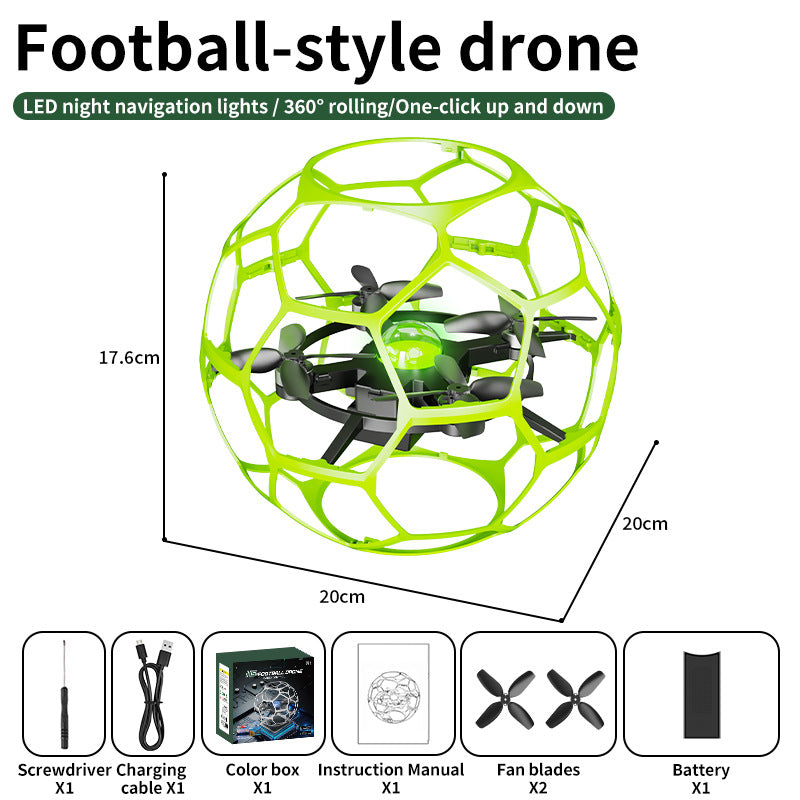 H5 brushless football drone - 7.4v axial ball-type remote control aircraft toy, designed for teaching, training, and competitive play
