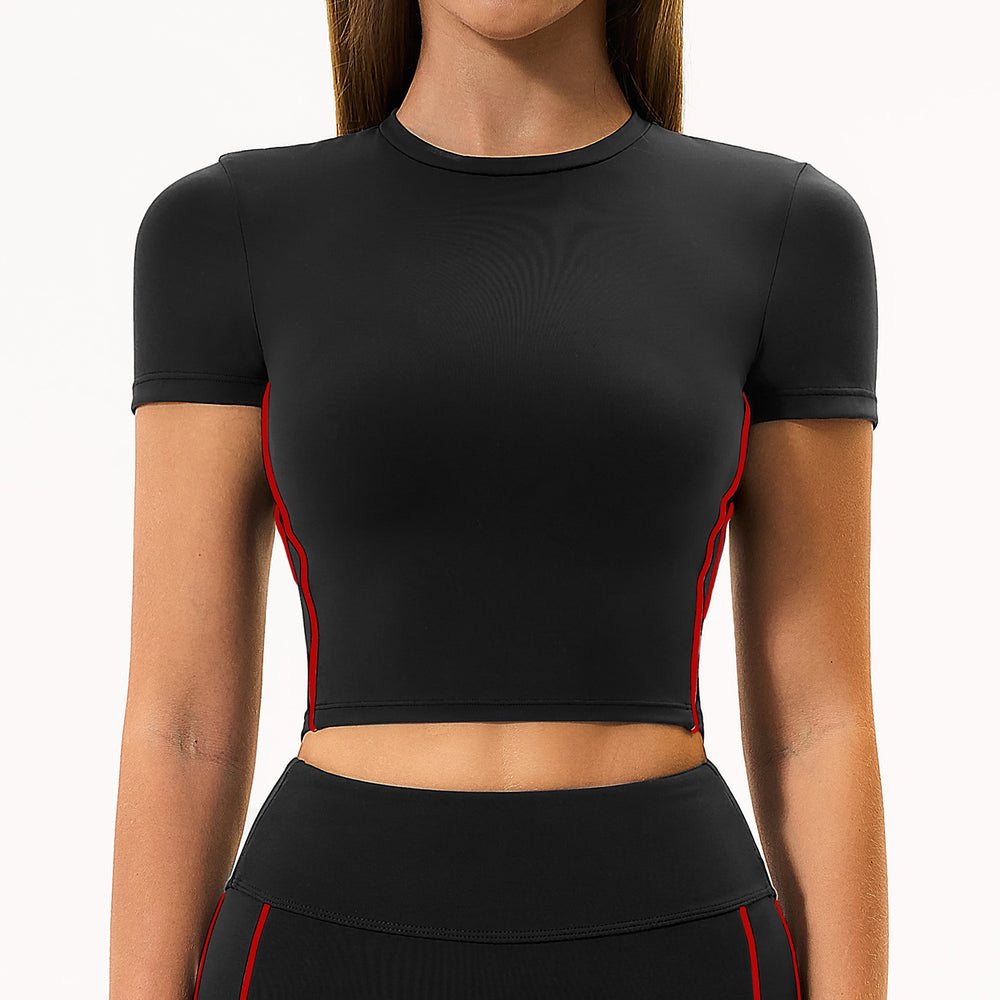 Color block brushed fleece compression tank top with removable pads - breathable, comfortable, quick-dry yoga & workout top 4539