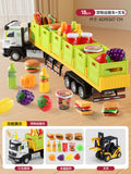Play house large alloy transport truck large truck toy boy artificial engineering trailer kids car model