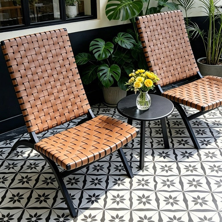 Outdoor patio wicker chairs for balcony leisure area decoration, terrace garden chairs for outdoor use