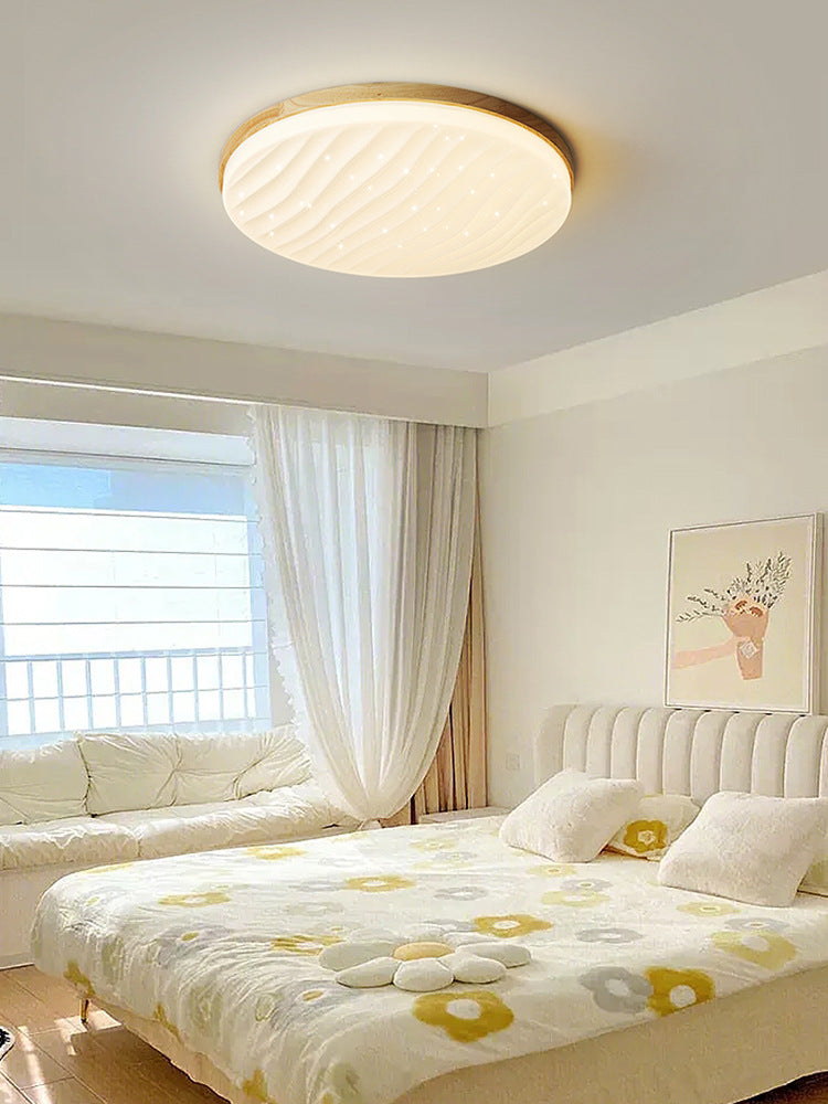 Living room ceiling light starry sky log wind modern simple atmosphere cream wind main light Nordic lighting package bedroom light