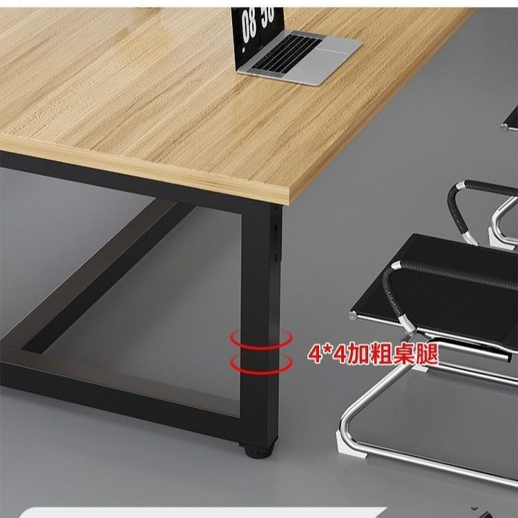 Solid wood conference table long table casual modern board table table and chair combination negotiation large office table bench workbench without