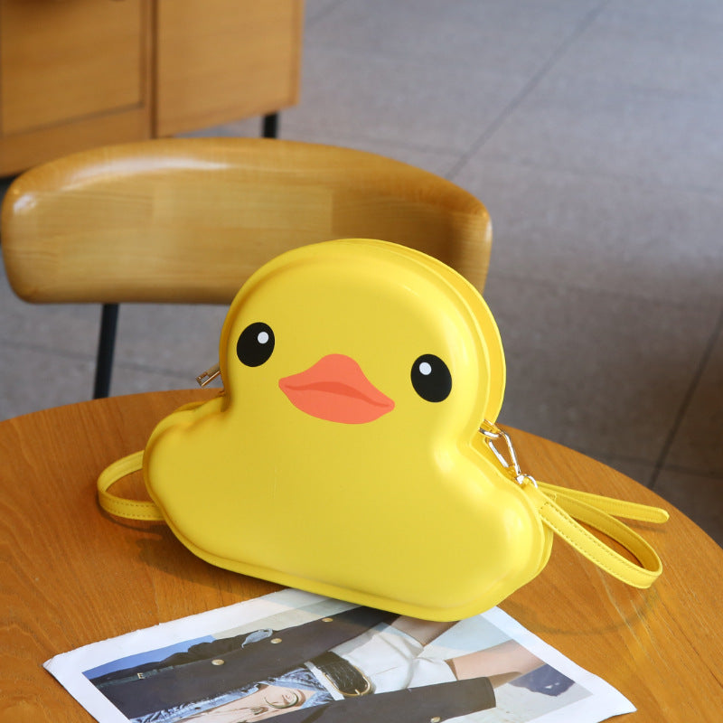 Guangzhou women's bag small yellow duck shell bag niche design advanced large capacity cute bag styling cartoon messenger bag