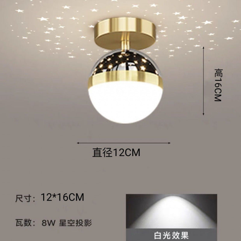 Corridor aisle light new entrance foyer balcony lighting Daquan Internet celebrity starry sky high-end entrance staircase aisle light