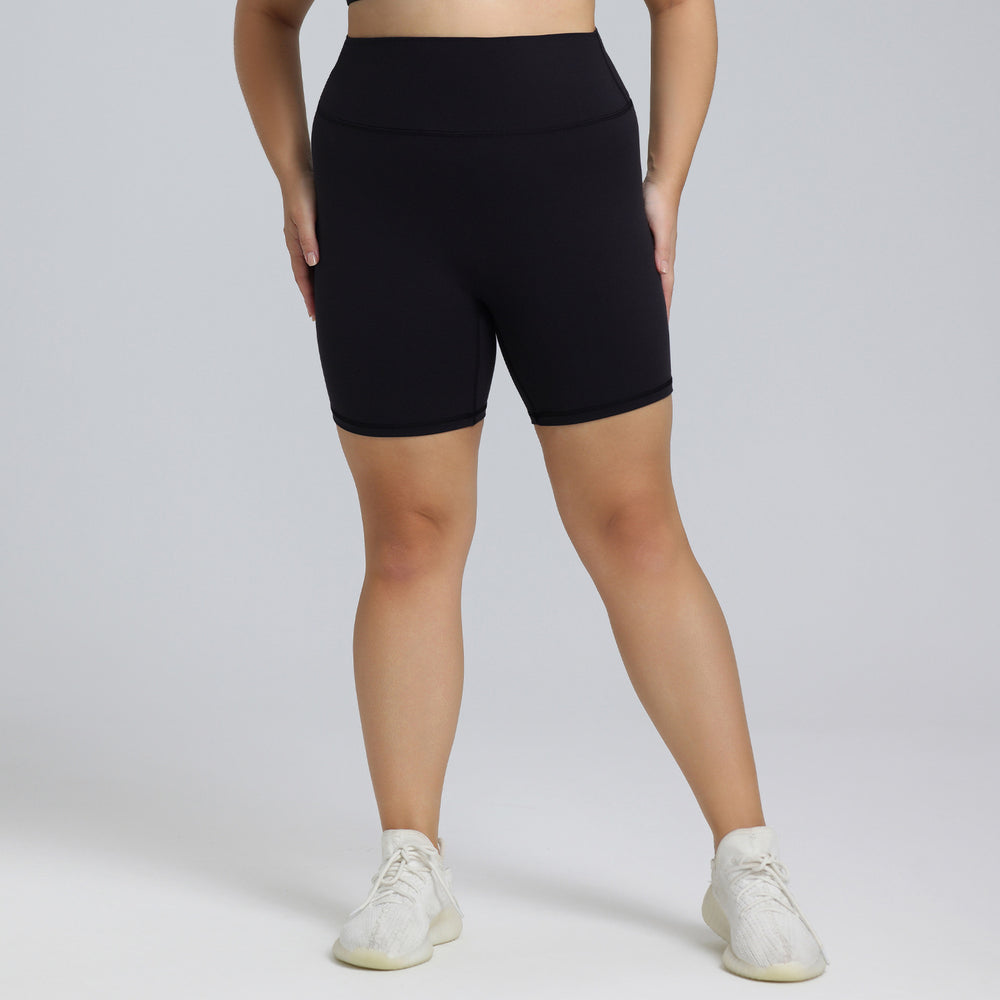 Plus size high waisted biker shorts buttery soft yoga shorts