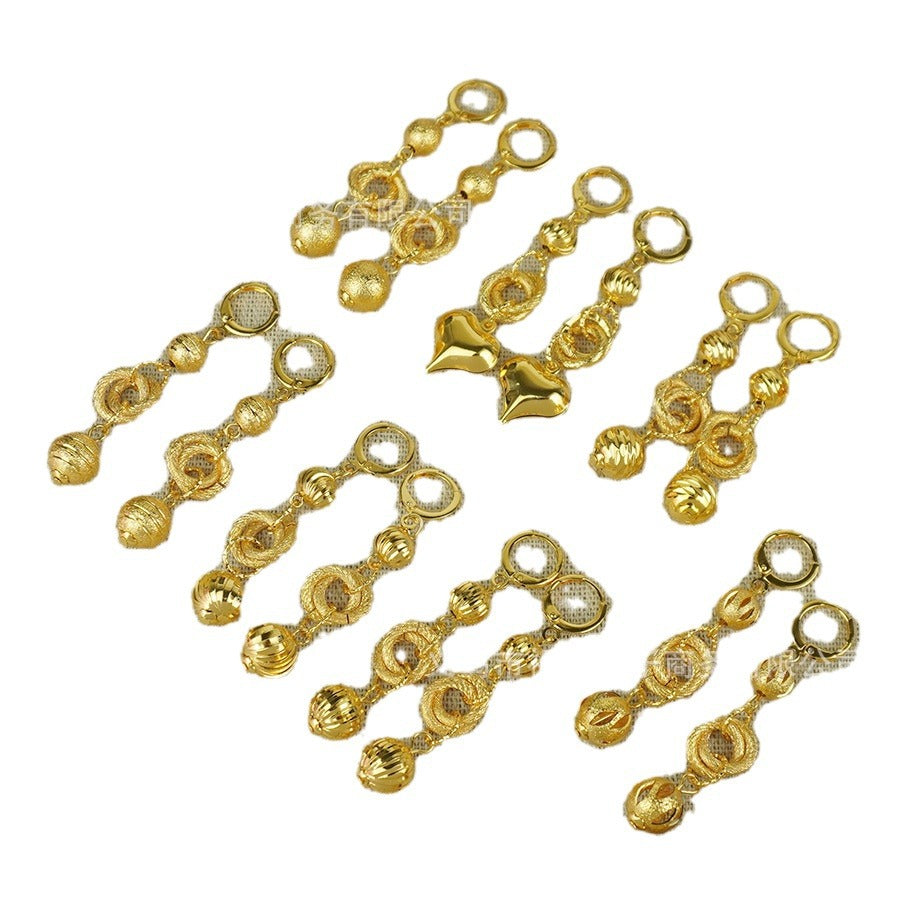 middle eastern women's spherical heart earrings arabic ethiopian jewelry handmade geometric earrings