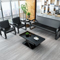 Business office sofa single three-person reception sofa coffee table combination suitcasemodern iron sofa