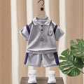 Boys' summer outfit: stylish kids' short-sleeve clothing,  new trendy & edgy baby fashion, street-style children's wear