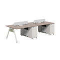 Modern minimalist office desk and chair set - 4, 6, or 8 seater options - office desk with partition for workstations, computer desk for employees