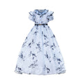 Hot-selling girls' floral princess dress - chiffon summer dress,  new sweet girl style, long beach dress