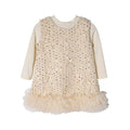 Girls' dress  autumn new collection: chanel-inspired bowknot sequin vest dress set - perfect birthday outfit for baby girls