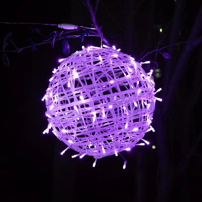 LED vine ball lamp holiday decoration outdoor ball lamp landscape hanging tree ball lamp street outdoor lighting lantern string