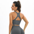 Clearance cross-border seamless knit sexy back fitness top sweat-wicking breathable running sports bra yoga wear for women