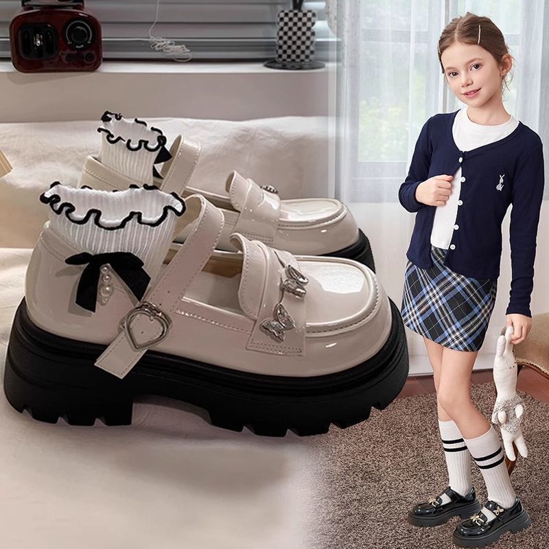 Girls' performance loafers - new spring/summer  collection - princess shoes for girls, versatile and stylish soft-soled loafers for mid-to-large children