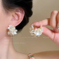 Capture the spring vibes: dopamine-colored floral earrings - women's luxury, high-end, and exquisite stud earrings - wholesale