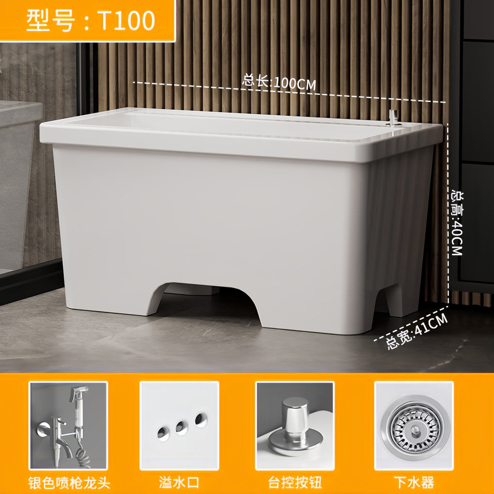 Tall ceramic balcony mop pool mop pool new arrivalfor home bathroom four-legged rectangular mop pool mop basin