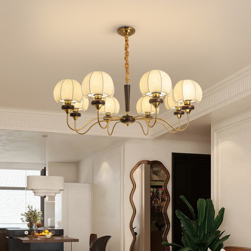 French retro style living room chandelier 2024 new medieval bedroom main light creative Nanyang restaurant lighting E
